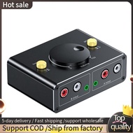 3.5mm to 2RCA Audio Switcher Bidrectional Switcher 1 in 2 Out or 2 in 1 Out Dual RCA to 3.5mm Splitt