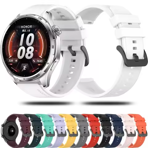 22mm Silicone Watchband For Honor Watch 6 Plus 5 Ultra Bracelet For Honor GS Pro 3 Magic Watch 1 2 S