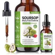 Organic Soursop Bitters Liquid Drops with Vitamin B6, C, D3 Soursop Graviola Multivitamin Liquid for