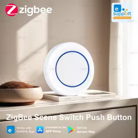 Ewelink Zigbee Smart Push Button Wireless Switch App Remote Control Automation Scenario Switch Work