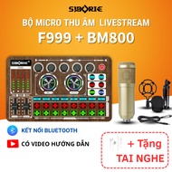[Free Headphones] Livestream F999 Soundcard Set + Professional BM800 Mic, Karaoke, Recording, Blueto