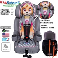 Car Seat For Children Valid From 2 Years To 8 Years. KidsEmbrace Paw Patrol Skye Combination Harness Booster Seat.