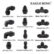 Poly Fitting Poly Pipe Connector HDPE Poly Fitting Smart Coupler Elbow Tee End Cap Sambungan Paip Ai
