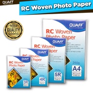 QUAFF RC Woven Inkjet Photo Paper No Back Print 260Gsm A4 3R 4R &amp; 5R Size (20 sheets per pack)