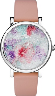 Timex Women's Crystal Opulence Watch Pink/White Floral