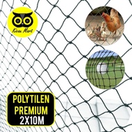 Jaring nilon ayam burung uk lubang 2x2 bahan polytilen d12 (2x10m)