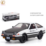 1:28/1:20 Alloy Car Model Ornaments Simulation Ae86 Initial D Model Toy For Children Birthday Gifts Fans Collection