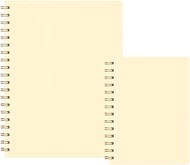 PVC Cover Spiral Notebook Set, B5 7.2x10.1 inch and A5 5.8x8.3 inch, 60 Sheets, 120 Pages, Waterproo