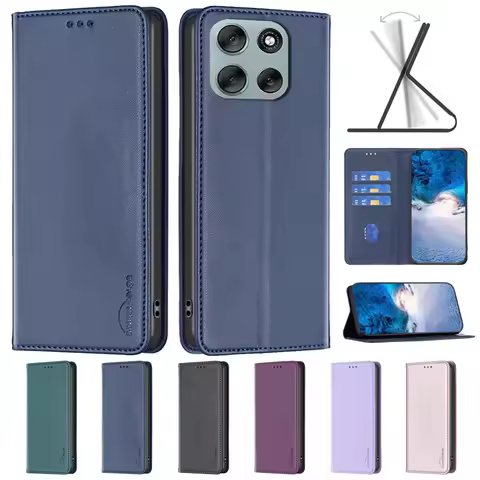 For Motorola Moto G56 Case Magnetic Flip Phone Case on For Fundas MOTO G56 Leather Cover Motorola Mo