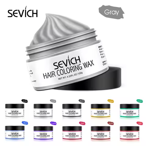 Sevich 10 Color Hair Color Wax One-Time Hair Color Cream Temporary Hair Coloring Styling Unisex Disp