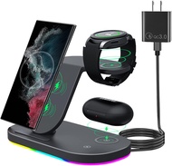 3 in 1 Wireless Charging Station for Samsung S23S22S21S20 Fast Charge For Galaxy Watch5Pro4 3 Classic Active 2 LTE Buds Pro