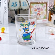 Clear Glass Chin-Chan Shinchan Size 2.8" x 3.4" 1 From Japan