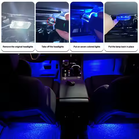 Car LED Footwell Light Luggage Compartment Touch RGB Seat Lamp For Audi A1 8X A4 B7 B8 B9 A5 A6 C5 C
