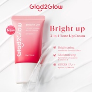 Glad2Glow Lychee Vitamin Water Cream30g Bright Up Facial Moisturizer Tone Up Sunscreen SPF30PA++ Whi