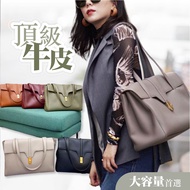 Genuine Leather Bags A4 Laptop Work Boys Computer Crossbody Cowhide Shoulder Brand-Name Large-Capaci