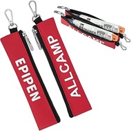 EpiPen Carry Bag, Pack of 2 Removable Emergency Bag with Carabiner, Medical Bag for EpiPens Auvi-Q, 