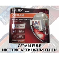 BULB NIGHT BREAKER Unlimited H3 OSRAM UNLIMITED up to +110% more light /up to 20% whiter light  12V 