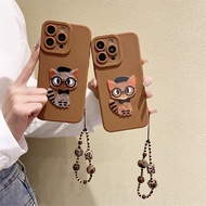 3D Cartoon Cat Phone Case With Hand Strap for Xiami 17T 15T 14T 13T 12T 11T 10T Redmi 17C A7 Pro 15C