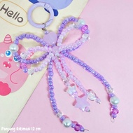 GANTUNGAN Bag Hanger Bag Charm Keychain Ribbon Coquette - GK002