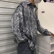 Dark Funeral Shirt Snake Print Shirt Pattern Full Print Shirt Long Sleeve Shirt Men's Shirt
