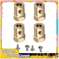 【D&F】4PCS 5mm to 12mm Brass Combiner Wheel Hub Hex Adapter for  B14 B16 C14 C24 MN D90 D91 MN99S RC 
