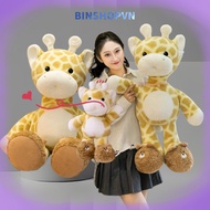 Cute giraffe teddy bear wearing bear shoes, adorable new giraffe stuffed animal Piece favorite gift 