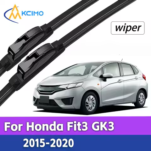 2Pcs Silent Smooth Rubber Wiper Set For Honda Fit3 GK3 2015-2020 Perfect Replacement Wiper Kit