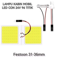 Festoon LED Ceiling Light 48 - 96 LED Points 12-24Volt Includes 2 Universal Socket Heads