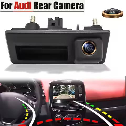 Dynamic Rear View HD Camera with a Trunk Handle for Audi A4, A5, S5, Q3, Q5, And VW Models Like Pass
