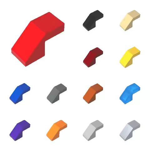 50pcs 28192 Slope 45 2 x 1 Cutout Bricks Collections Bulk Modular GBC Toys For Technical MOC DIY Bui