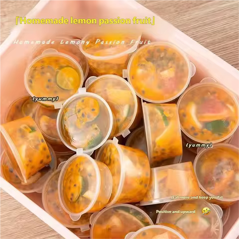 Disposable Sauce Box, Passion Fruit Portioning Container, Condiment & Dipping Sauce Cup, Freezable F
