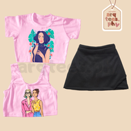 3in1 Zara Ispired Terno Coords for Kids | Skort Croptop Sando and Shirt