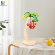 Banana Holder Stand Wood Banana Hanger Tree with Stainless Steel Hook Creative Shape Banana Holder M