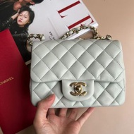 ::CHANEL:: A35200 冰川灰方胖鏈包 COCO17