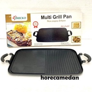 Multi Grill Pan Long Griddle pan Alat panggang serbaguna BBq 2in1