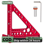 High Precision 3d Multi-Angle Measuring Tool 45°/90° Angles Miter Angle Ruler Anodized Finish for DI