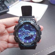 207-g-shock GA-110HC 黑藍 運動手錶 電池已換全新的