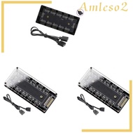 [Amleso2] Hub with Cable,10 in 1 Power Extension Cable Adapter,Premium with HUB Power Port for Extended Motherboard Interface