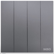 Baru Saklar 4 Gang Nero Vega Grey 1 Way