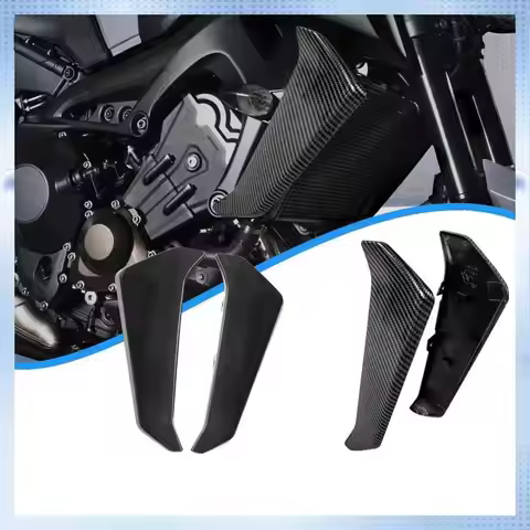 AM-Black Motorcycle Radiator Side Panels Protector Cover Fairing For Yamaha MT09 MT-09 MT 09 2017-20