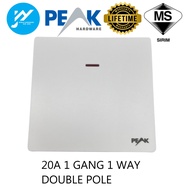 Peak EDEL SIRIM 1234 Gang Switch Socket Single Pole 13A 15A 20A Outlet C/W Neon Lifetime Warranty Pr