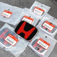 MERAH Emblem red black Honda Jazz Fit GD3 logo red black front rear steering wheel