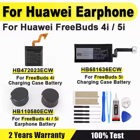HB472023ECW Battery 215mAh Batteries For Huawei FreeBuds 4i 5i Bluetooth Charging Box Battery + Tool