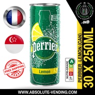 PERRIER Lemon Sparkling Mineral Water 250ML X 30 (CAN) - FREE DELIVERY WITHIN 3 WORKING DAYS!