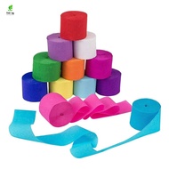 12 Rolls Crepe Paper Decors All in Vibrant Color