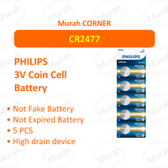 [Authorised Reseller] PHILIPS CR2477 Battery Bateri Batteri Coin button cell lithium 3V DL2477 LM247