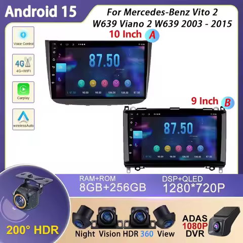 Android Radio For Mercedes-Benz Vito 2 W639 Viano 2 W639 2003 - 2015 Car Video Multimedia Player Ste