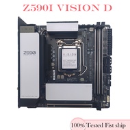 For Z590I VISION D Mtherboard 64GB M.2 LGA 1200 DDR4 Mini-ITX Z590 Mainboard Tested Fully Work