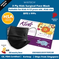[OFFICIAL STORE] GET ADDITIONAL % OFF (Black/others) Wistech 3 Ply Surgical Mask HSA Notified Medica