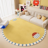 Dopamine Color Round Carpet Small Fresh Living Room Carpet Imitation Cashmere Sofa Coffee Table Blan